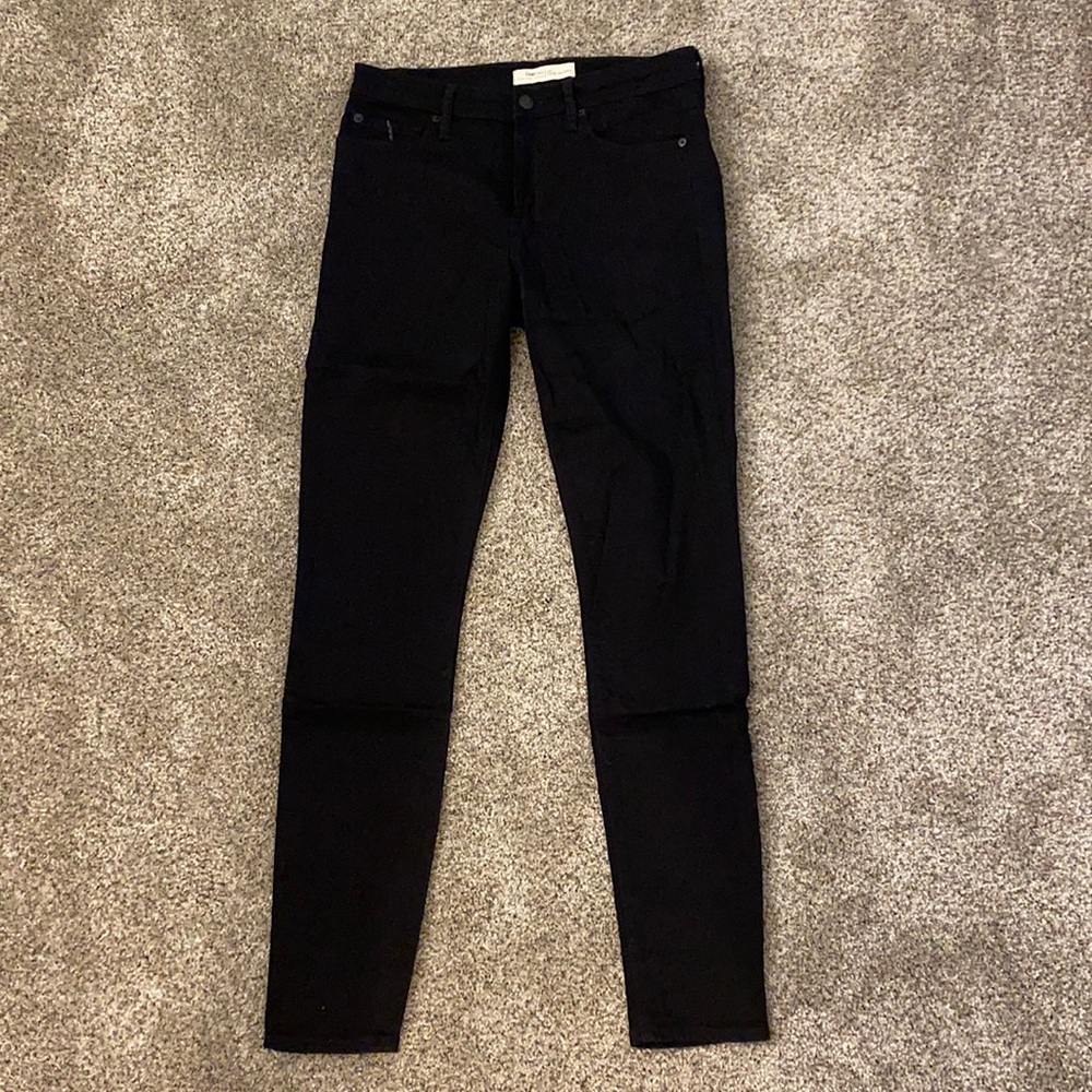 Gap black skinny jeans size 28 long no rips